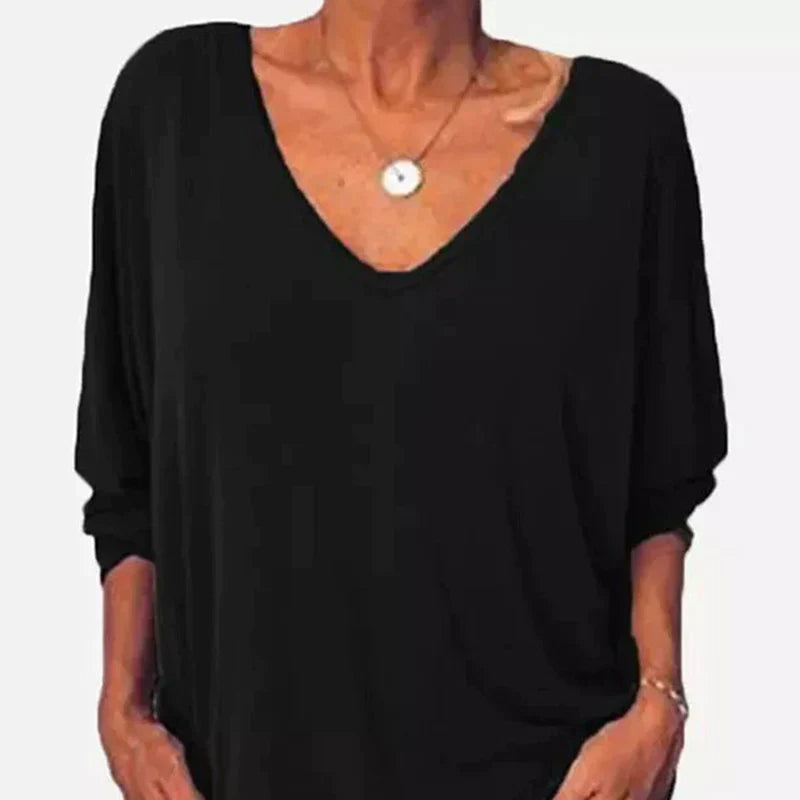 Draped V-Neck Top