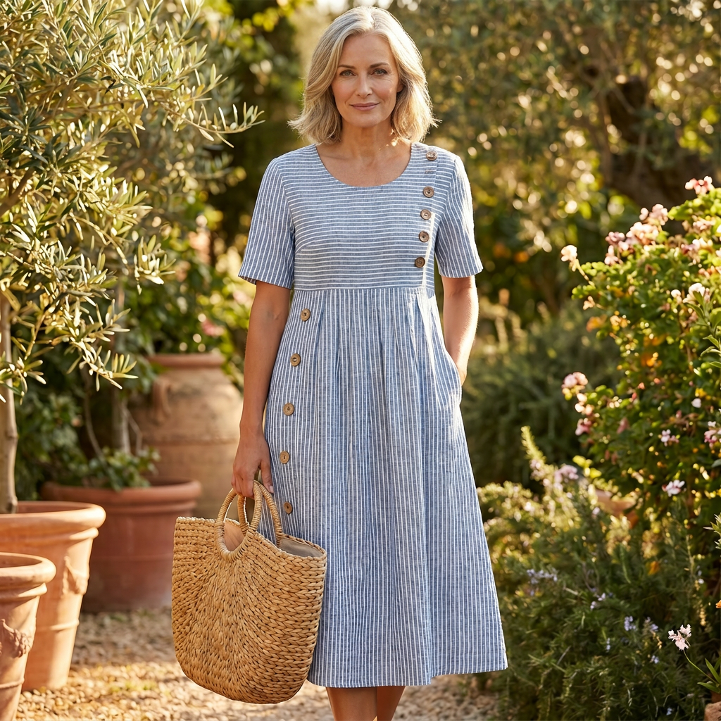 Striped Midi Dress