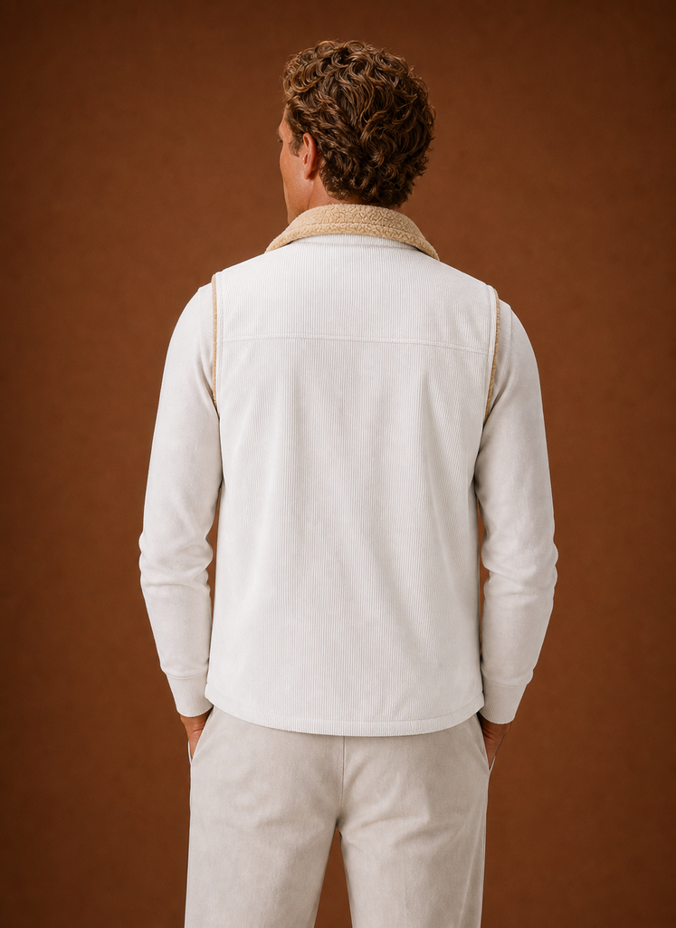 Men's Sherpa-Lined Vest - Warm Winter Gilet | Areleon