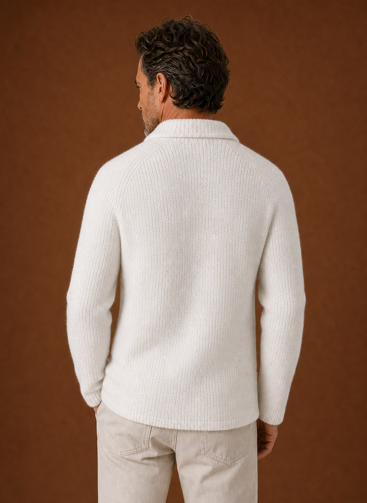 Men's Knit Blazer Cardigan - Button Front Layering Jacket | Areleon