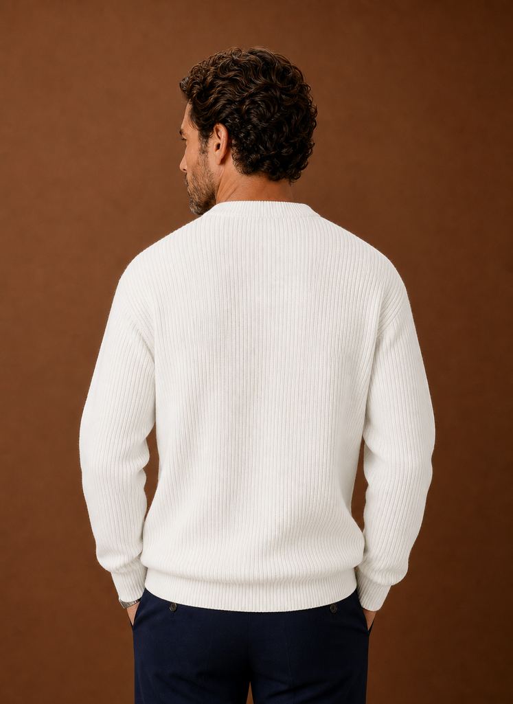Men’s Ribbed Crew Neck Sweater | Areleon