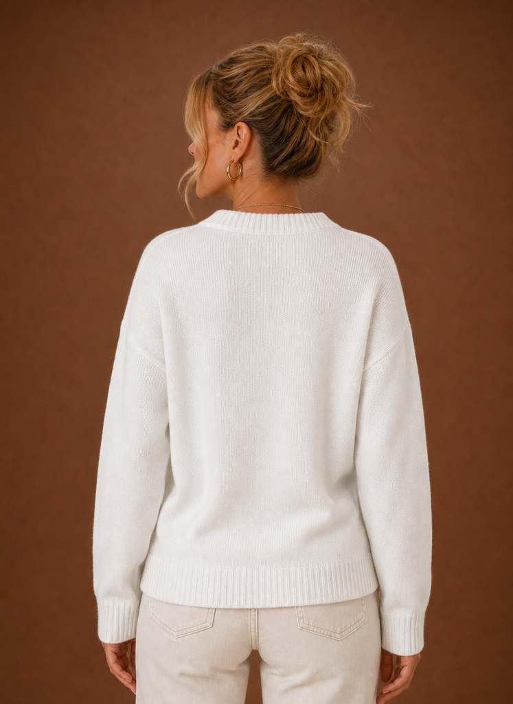 Women's Crew Neck Pullover - American Flag Knit Sweater| Areleon