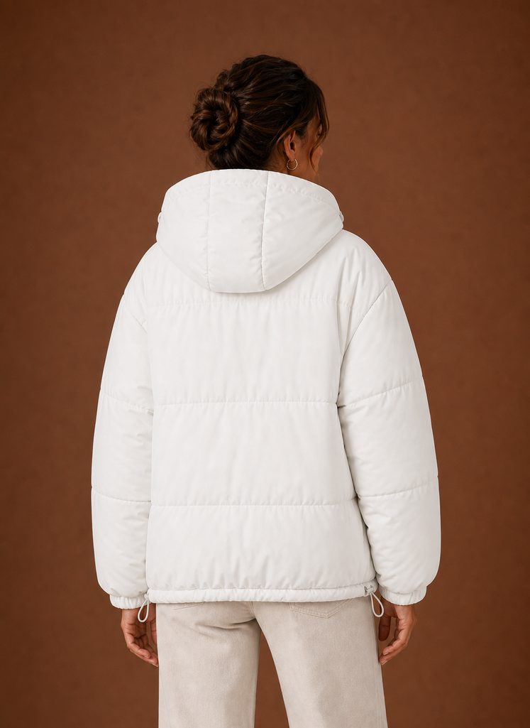 Women's Puffer Jacket - Hooded Winter Coat | Areleon