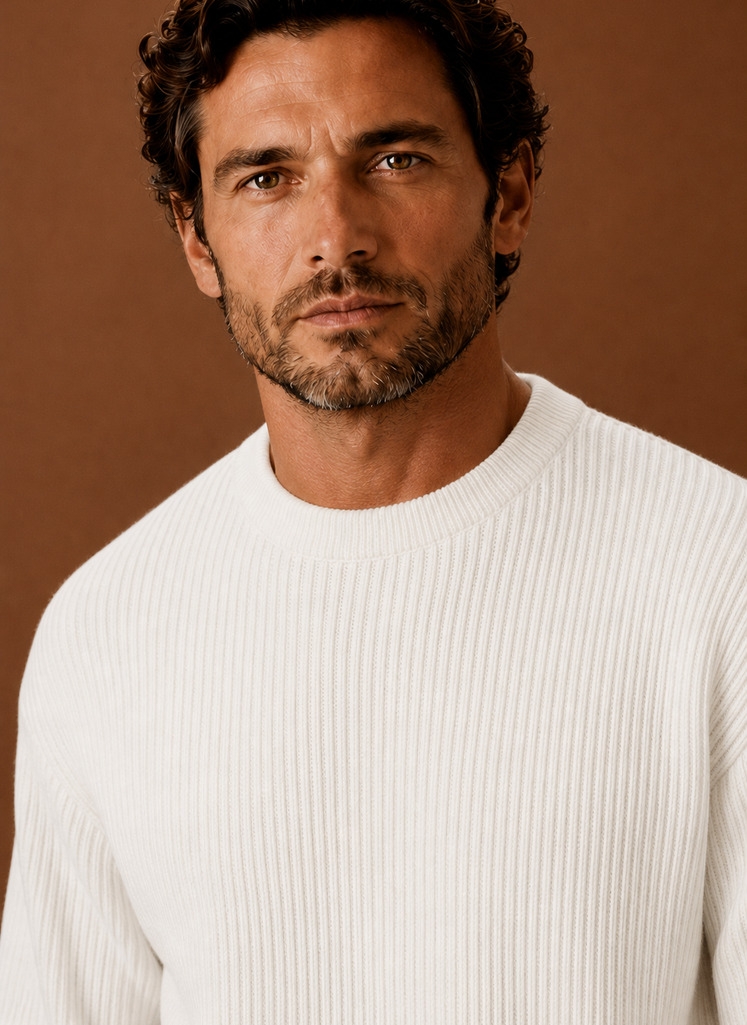 Men’s Ribbed Crew Neck Sweater | Areleon