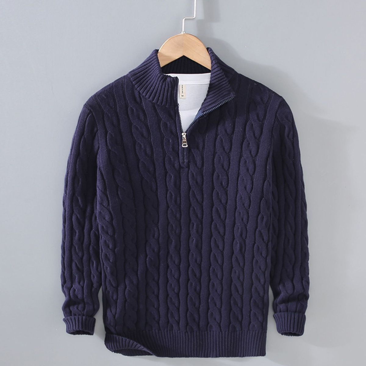 Woodhall Strick-Half-Zip-Pullover