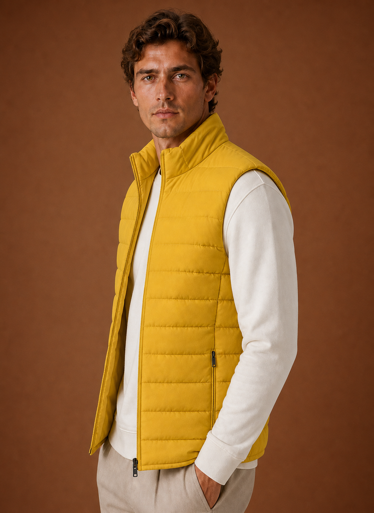 Men's Puffer Vest - Lightweight Quilted Winter Gilet | Areleon